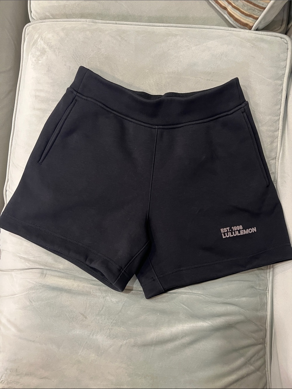 lululemon athletica Women's Black Sweat Shorts size 4 and S Pre-loved  2 pcs